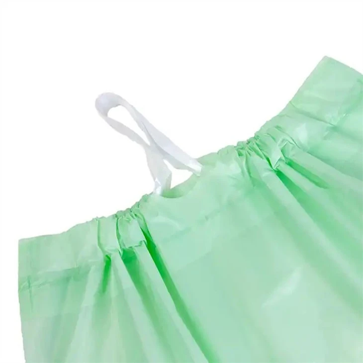 Compostable Green Durable Cornstarch Drawstring Garbage Bags For Household